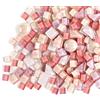 Anktily 200g Piastrelle Mosaico Vetro di Cristallo, Colori Misti Irregolari Tessere Mosaico Piccoli Pezzi di Vetro, Piastrelle Assortite per Lavori Artigianali,Decorazioni(Rosa)