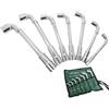 Flewdart set chiavi a pipa Esagonale 8mm 10mm 12mm 13mm 14mm 17mm 19mm 7pcs, chiave a pipa Crv Acciaio Al Cromo Vanadio, set Chiave tubi