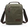 FANDARE Vintage Borsa a tracolla Borse a spalla da Uomo Donna Messaggero Sacchetto di Tela Borse Messenger di tela Unisex Borse per Lavoro Scuola Viaggio Shopping Crossbody Bag Verde