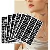XMASIR 16 Fogli (340 Pezzi) Henna Tattoo Stencil Glitter Airbrush Tattoo Modelli Piccolo Riutilizzabile Per il Corpo Art Painting Make up Modelli Bambini e Adulti