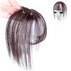 Mrisata Topper per Capelli con Clip su Estensione dei Capelli con Frangia, Posticci per le Donne, Bangs Hair Topper Extension Invisibili Senza Cuciture Sottili Air Bangs, (C)