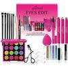 LHLXZQ Set Trucco, Portatile Kit Trucco Viaggio con Ombretti, Correttore, Rossetto, Mascara, Eyeliner e Pennelli Makeup per Occhi, Viso e Labbra, Set Regalo per Donne e Ragazze Principianti#4