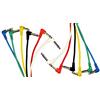 OmniaLaser Cavo Audio Jack Mono 6.3 mm ad Angolo 0.5 Metri 12 Pezzi Colorati (Giallo, Rosso, Blu, Verde, Bianco e Nero) Chitarra Bassi Batteria Pedaliera Altoparlanti al mixer audio