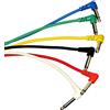 OmniaLaser Cavo Audio Jack Mono 6.3 mm ad Angolo a Jack Mono 6.3 mm 0.5 Metri 6 Pezzi Colorati (Giallo, Rosso, Blu, Verde, Bianco e Nero) per Strumenti Musicali Chitarra Bassi Batteria Pianola