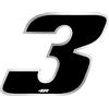 4R Quattroerre.it - 13003 - Numero Gara Adesivo per Moto 3, Nero, 10 x 13 cm