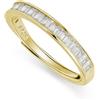 Meissa Anelli in argento per donna con zirconi cubici anello nuziale regolabile taglio baguette a canale anello statement 925 semplice impilabile per lei, Oro