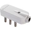 ELECTRALINE Spina volante piatta 90° - Bianco - 10A - 71908