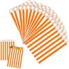 Mienocol 100 sacchetti di carta a righe arancioni, 12,7 x 17,8 cm, sacchetti di carta a righe per caramelle per dolci, buffet, torte nuziali, negozio di regali per Halloween, Ringraziamento, festa del raccolto