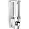 Bekasa - Dispenser di sapone manuale da parete, per doccia, da 350 ml, Dispenser di sapone liquido ricaricabile,erogatore in plastica cromata,per casa, bagno, cucina, hotel, ristoranti (Argento)