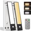 Tnight 2 Pack Led Sottopensile Cucina Senza Fili,Dimmerabile Magnetica Ricaricabile Luce Armadio Led con Sensore&Telecomando,Lampada per Cucina Scale Soggiorno Bagno Camere da Letto-20cm