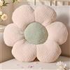 Yhoelata Cuscino Fiore, Cuscino a Forma di Fiore Crema Verde, Cuscini Decorativi Divano, Fiori di Peluche, Cuscini Decorativo da Pavimento con Margherite, Cuscinos Letto per Bambini, 40 cm