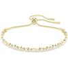 Swarovski Matrix Bracciale Tennis, Gioiello Versatile con Zirconia Trasparenti, Pietre Scintillanti a Taglio Round, Chiusura a Scorrimento, Placcatura in Tonalità Oro, 12-24 cm, 0,2 cm