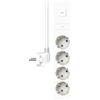 ELRO ES704 Ciabatta con 4 prese e protezione sovratensione - cavo da 1,5 m con interruttore - Protezione bambini - Spina Schuko - max. 3680 W - Certificato TÜV