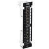 TRENDnet Patch Panel Cat6 a 12 porte non schermato, TC-P12C6V, montaggio a parete, staffa 89D inclusa, installazione verticale o orizzontale, compatibile con cavi RJ45 Cat5e e Cat6, morsettiere di