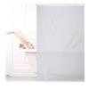 Relaxdays Tenda per Doccia Moderna, 100x240, Vasca da Bagno, Idrorepellente, Montaggio a Soffitto, Rullo Finestra,Bianca, Alluminio