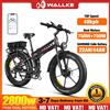 W Wallke X3 bici elettrica pieghevole 1500W Dual Motor Ebike 22AH/44AH bicicletta elettrica 26 ''Fat Tire E-Mountain Bike con controllo APP - 44AH-Black