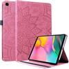 AsWant Lspcase Galaxy Tab A 10.1 2019 - Custodia a portafoglio in pelle con motivo mandala in rilievo, per Samsung Galaxy Tab A 10.1 2019 SM-T510 SM-T515, colore: Rosa
