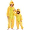 Joy Start Pigiama unisex per adulti Onesie Animali Carnevale Halloween Cosplay Costume da notte (Kangaroo, Small), giallo.