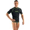 SEAC T-Sun Short Man, Maglia Protettiva Rash Guard per Snorkeling e Nuoto Anti UV, Nero, XS