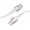 Intenso USB-Cable A315C, cavo dati e ricarica USB-A a USB-C, Quick Charge fino a 60 Watt, nylon, 1,5 m, bianco