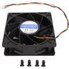 Annadue Ventola di Raffreddamento da 12 Cm, Profilo Elevato, Alta velocità, 120x38 Mm 6000 Giri/min, 12 V 2,7 A 4 Pin FG, Ventola per Case di Computer Nera per Server di Fotocamere, Case