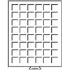 Leuchtturm 322045 Cofanetto per Monete 30 x 30 mm - 48 Scomparti Quadrati per Monete e Coperchio a Forma di Champagne - Color Fumo