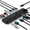Lemorele Docking Station USB C 13 in 1 con 2 HDMI 4K@30Hz, VGA, 5 USB Porte, PD 100W, Lettore SD/TF - Hub USB C Compatibile con MacBook Pro/Air M1/M2/M3/M4, Dell XPS, Windows, iPad Pro