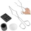 SXKBYQ Set da 4 Pezzi Crogiolo per Fusione Metalli, Kit Stampo Crogiolo + Tong + Bowl + Combo Lingotto di Scioglimento del Set di Raffinazione