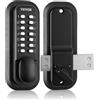 VEVOR Serratura Senza Chiave Serratura a Codice Meccanico, Serratura 14 Cifre Stile Retrò da 40/50 mm, Serratura Apriporta con Codice Combinato Spessore porta 35-65 mm adatta per Ufficio Hotel Garage