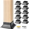 VEVOR Confezione da 10 Supporti per Pali in Legno 4''x4'' 102x102 mm, Base per Pali Interni 91,4x91,4 mm in Acciaio a Carbonio per Ancoraggio Pali in Legno Ringhiere, Corrimano di Terrazze, Portici