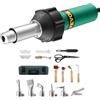 VEVOR Saldatrice ad Aria Calda per Plastica, Pistola ad Aria Calda da 1600 W, Pistola Termica per Saldatura in Vinile TPO da 50°C - 600°C, Kit per Saldatura di Coperture in Plastica con 17 Accessori