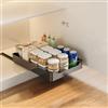 Zstar Cassetto telescopico, cassetto estraibile da cucina, organizer per armadi da cucina, con pellicola adesiva, per armadio (35 cm di larghezza x 43 cm di profondità x 7 cm di altezza), senza fori e