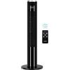 VonHaus Ventilatore a torre 87 cm - Ventilatore a pedale senza pale oscillante con timer - Ventilatore a torre con telecomando a 3 velocità per casa - Ventilatore a colonna con 2 anni di garanzia