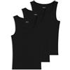 BOSS Tanktop3p Ribclassic, Canotta Uomo, Bianco (White 100), M