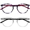OPULIZE Met 2 Pacco Blocco Luce Blu Occhiali Computer Gioco Porpora Chiaro Uomo Donna BB60-5C +0,00