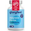 Gloryfeel Magnesio Marino Puro, Eletto PRODOTTO DELL'ANNO 2025, Magnesio360mg con Vitamina B6, Integratore Cloruro di Magnesio contro Stanchezza e più Energia*, 180 Capsule, Senza Additivi, 100% Vegan
