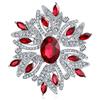 Bling Jewelry Moda Grande Dichiarazione Stile Vintage Simulato Gemstone Sciarpa Fiore Art Deco Spilla Per Le Donne