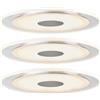 Paulmann 92917 Premium Set Whirl, inclinabile, tondo dimmabile LED 3x6W 18VA 350mA 150mm all.spaz.sat.all.acr