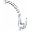 CATA Rubinetto da cucina CBA CROMO/E monocomando beccuccio alto girevole a 360° in acciaio inox aeratore anticalcareo cartuccia ceramica apertura a freddo riduttore portata 5L connessione flessibile