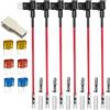 Gebildet 6 Pezzi Add-a-Circuit Micro 2 Fuse Tap 12V 24V, Portafusibili a Lama Piggy Back Con Cablaggio, 6 Micro 2 Fusibili (5A 10A 15A) e Estrattore