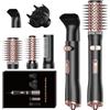 MogaWave Hairstyle Airstyler 5 in 1 con spazzola rotante ad aria calda da 1000 W, spazzola per asciugacapelli, spazzola rotonda, arricciacapelli ad aria, spazzola per acconciature, styler multistyler per