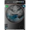 Cecotec Lavatrice 8Kg Carica Frontale Bolero DressCode 8900 Inverter FullColor Steel A. Acciaio 1400 Giri, Schermo 10,3, 11 Programmi, Inverter, SteamMax, Classe A