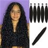 Ohobloom Hair Boho Braids Kanekalon Prestretched Braiding Hair, Trecce Ricci con Onda Profonda, 26 Pollici (6/pack), 52 Pollici, Nero Boho, Capelli Sintetici, Cucito