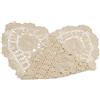 Oniissy Tovaglia floreale in pizzo vintage all'uncinetto, ovale, bianco, vintage, runner da tavola per comò, sciarpa, centrino all'uncinetto, floreale, 30 x 80 cm, per casa, hotel, bar (beige)
