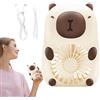 Generic Animal Fan - Ventilatore portatile portatile | Silenzioso animale alimentato tramite USB per asilo e camera dei bambini | Mini ricaricabile con luci LED e velocità regolabile | Ideale per uso