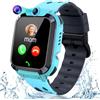 Puhiuyoi Orologio Smartwatch Bambini con GPS IP68 Impermeabile,Orologio Telefono per Ragazzo e Ragazza,SOS Fotocamera Sveglia Modalità Silenziosa,Orologio Intelligente Bambini 4-12 Anni Regalo