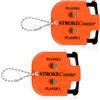 BOXOB 2pz Contapunti da Golf, Mini Segnapunti da Golf Pratico Segnapunti Portatile per 2 Giocatori con Portachiavi per Diversi Tipi di Competizioni e Giochi (Arancione)