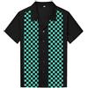 Anchor MSJ Uomo 50s Abbigliamento Uomo Cotone Uomo Classico Vintage Bowling Camicie, Verde, XXL