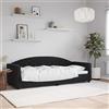 Gecheer Struttura Divano Letto,Letto da Giorno,Singolo,Moderno,2 Posti,in Velluto,Nero,80x200 cm,Telaio Divano Letto Singolo 2 Posti in Tessuto,Divano Letto 2 Posti,Divano Letto Singolo