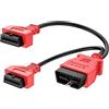 Autel Cavo Prolunga OBD2 1 Piedi/ 30CM, Originale a 16 Pin OBD2 Splitter, Adattatore per Cavo Prolunga OBD II, 1 Maschio a 2 Femmine, OBDII Prolunga Cavo